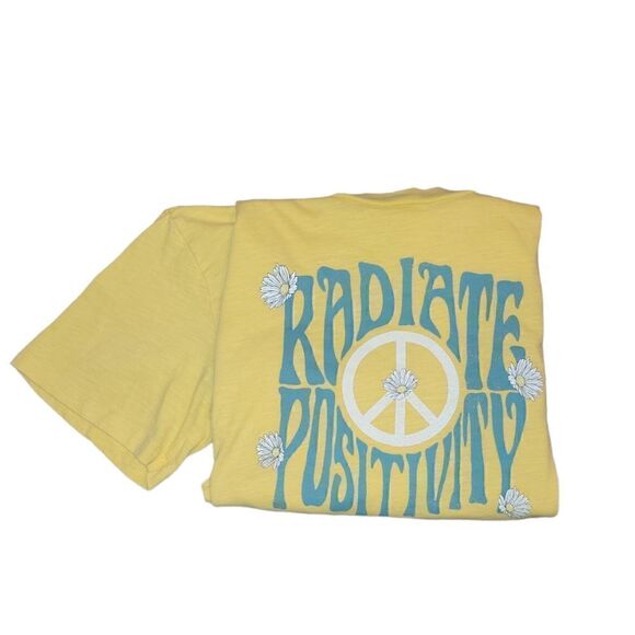 Wildfox Radiate Positivity T Shirt Peace Graphic Tee Top Short Sleeve Cotton XXL - Picture 5 of 14